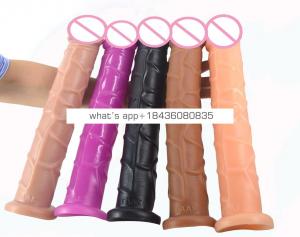 FAAK Khaki Color Arrival Long Suction Dildo Huge Big Flexible Penis Suction Cup Phallus Lesbian Sex Toy for Female Masturbation