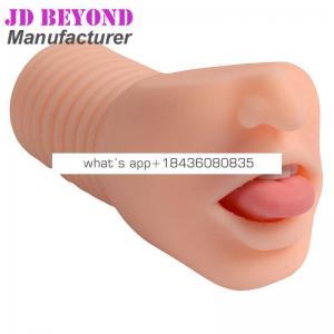 Hot sale mouth sex toys real skin feeling mouth oral sex with tongue for man masturbation