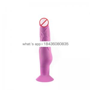 Pink waterproof 10 speeds artificial silicone penis vibrator for women with suction cup