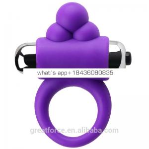 Sex toy silicone vibrating pleasure cock ring g-max vibrating ring